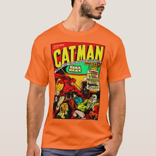 1940's CAT-MAN Comics T-shirt (Voorkant)