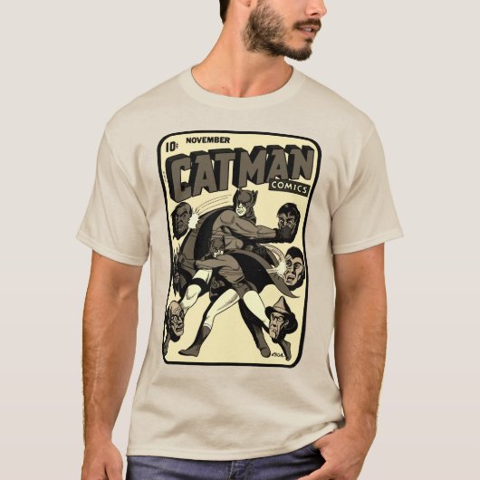 1940's CAT-MAN Comics T-shirt (Voorkant)