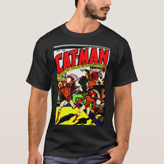 1940's CAT-MAN Comics T-shirt (Voorkant)