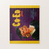 1940s Co-Ed Brand citrus crate label Legpuzzel (Verticaal)