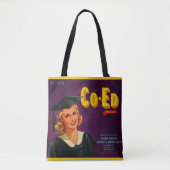 1940s Co-Ed Brand citrus crate print Tote Bag (Voorkant)