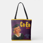 1940s Co-Ed Brand citrus crate print Tote Bag (Achterkant)