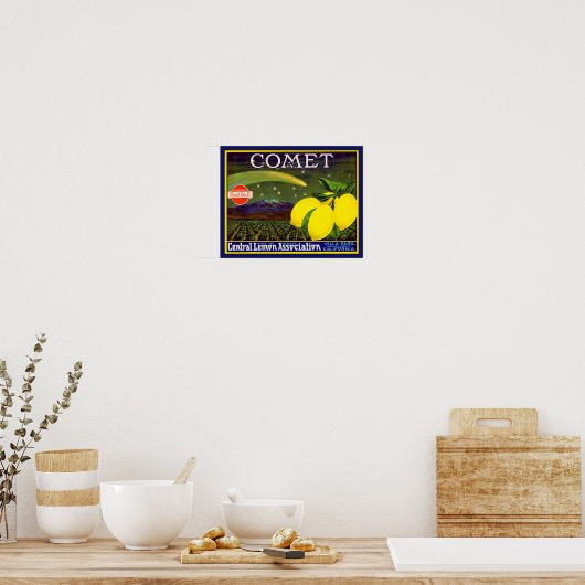 1940's Comet Lemon Fruit Crate Label Poster (Keuken)