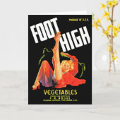 1940s etiket met groentenkrat Foot High Kaart (Gele Bloem)