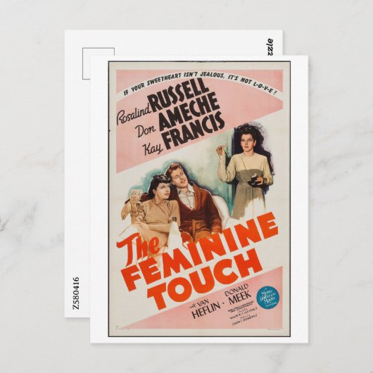 1940s Film The Feminine Touch Briefkaart (Voorkant / Achterkant)