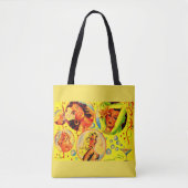 1940s glamour meisjes print tote bag (Voorkant)