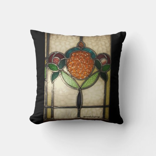 1940's GLAS IN LOOD PILLOW..AMERICAN MOJO Kussen (Voorkant)