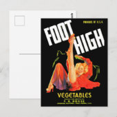 1940s groentestiket Foot High Forces Briefkaart (Voorkant / Achterkant)