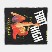 1940s groentestiket Foot High Forces Fleece Deken (Voorkant (Horizontaal))