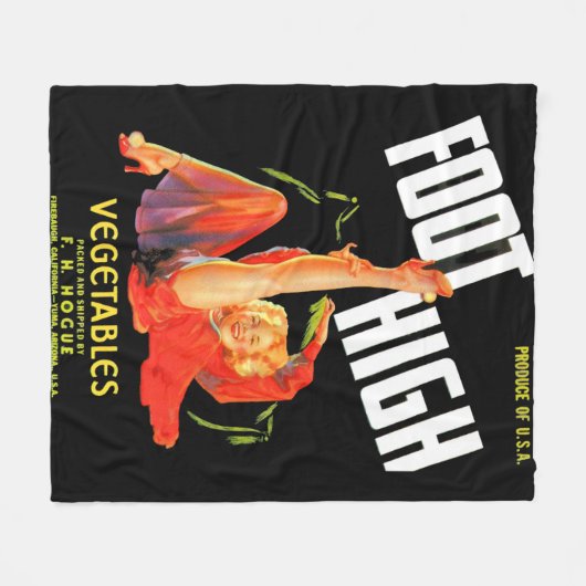 1940s groentestiket Foot High Forces Fleece Deken (Voorkant (Horizontaal))