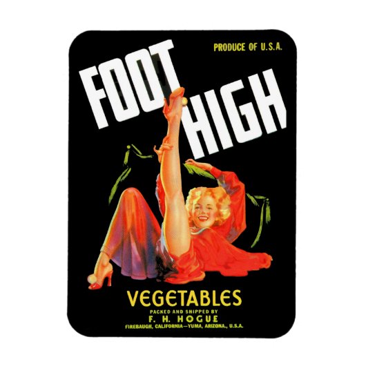 1940s groentestiket Foot High Forces Magneet (Verticaal)