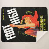 1940s groentestiket Foot High Forces Sherpa Deken (Voorkant (horizontaal))