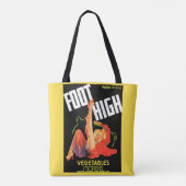 1940s groentestiket Foot High Forces Tote Bag (Achterkant)