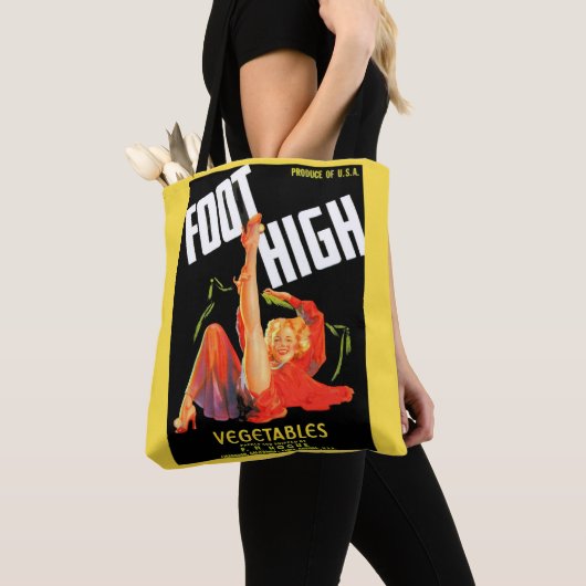 1940s groentestiket Foot High Forces Tote Bag (Dichtbij)