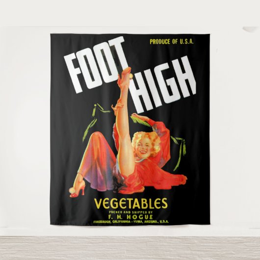 1940s groentestiket Foot High Forces Wandkleed (Voorkant)