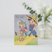  1940s Happy Birthday Beste kind Briefkaart (Staand voorkant)