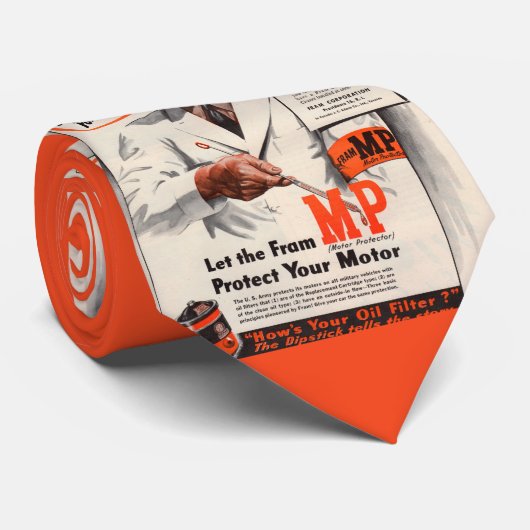 1940s Houd uw auto draaiende voor Victory print Stropdas (Opgerold)