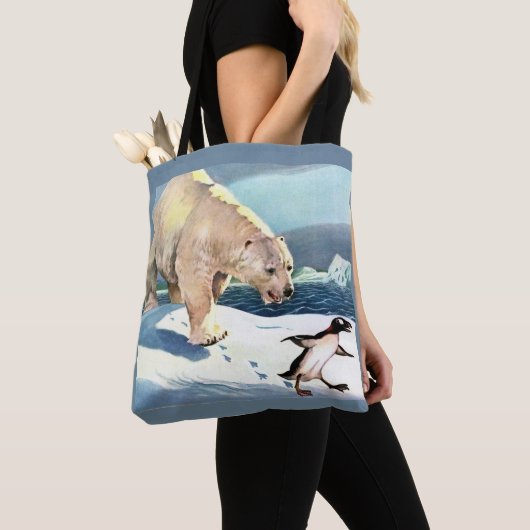 1940s ijsbeer en pinguïn tote bag (Dichtbij)