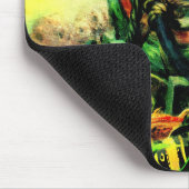 1940s illustratie onderzeese duiker in duikhelm muismat (Hoek)