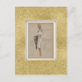 1940s Kat jasje Zacht lichaam Perky Peplum Briefkaart (Voorkant)