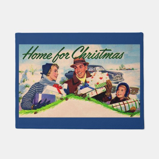 1940s Kerst thuis Deurmat (Voorkant)