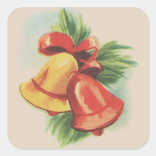 1940s Kerstklokken Sticker (Voorkant)