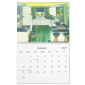 1940s Keukenhuis , 12 maanden Kalender (Feb 2027)