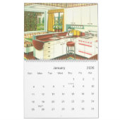 1940s Keukenhuis , 12 maanden Kalender (Jan 2026)