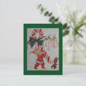 1940s  kind met een snoepriet briefkaart (Staand voorkant)