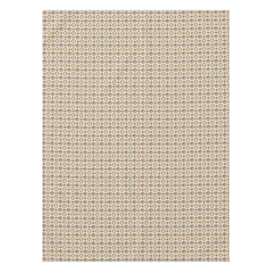 1940s Kitchen Pattern w/Yellow Teapots 52" x 70" Tafelkleed (Voorkant)