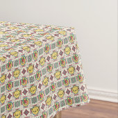 1940s Kitchen Pattern w/Yellow Teapots 52" x 70" Tafelkleed (Voorbeeld)