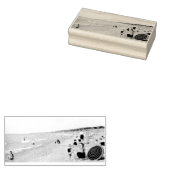 1940s Lake Michigan Beach Scene Rubber Art Stamp Rubberstempel (Gestempeld)