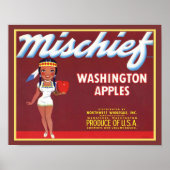 1940's Mischief Washington Apples Poster (Voorkant)