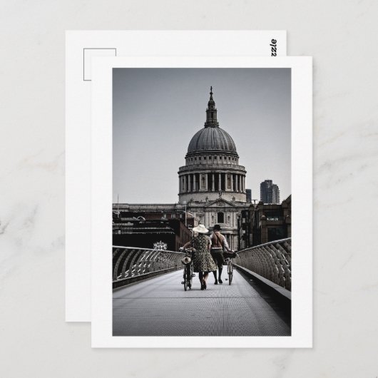 1940's op Millennium Bridge Londen (6331) Briefkaart (Voorkant / Achterkant)