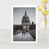 1940's op Millennium Bridge Londen (6331) Kaart (Gele Bloem)