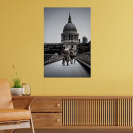 1940's op Millennium Bridge Londen (6331) Poster