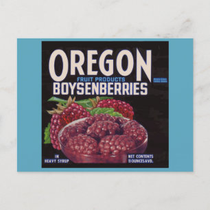 1940s Oregon Boysenbessen kan labelen Briefkaart