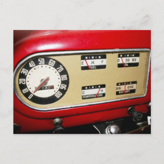1940s Pickup Truck's Dashboard & Gauges Briefkaart