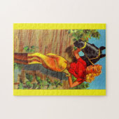 1940s pin-up gal and horse legpuzzel (Horizontaal)