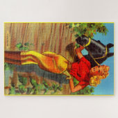 1940s pin-up gal and horse legpuzzel (Horizontaal)