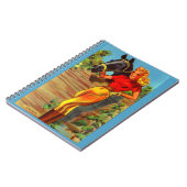 1940s pin-up gal and horse notitieboek (Linkerzijde)