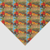 1940s pin-up gal and horse print tissuepapier (Detail)