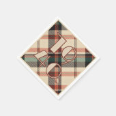 1940s Plaid Balloon Servet (Hoek)