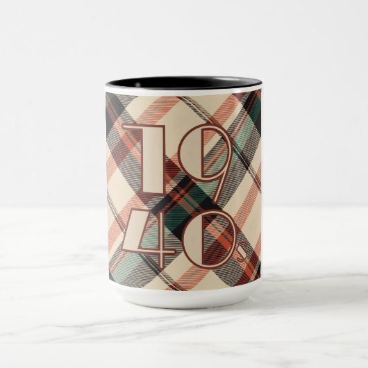 1940s Plaid Combo Mok (Midden)