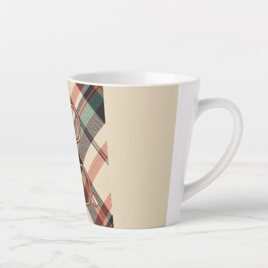1940s Plaid Latte Mok (Rechts)