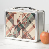 1940s Plaid Metal Lunch Box (In situ)