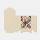 1940s Plaid Party Box Bedankdoosjes (Uitgevouwen)