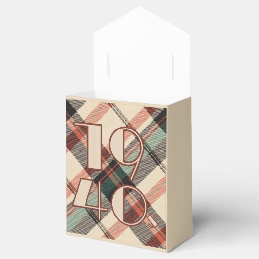 1940s Plaid Party Box Bedankdoosjes (Geopend)