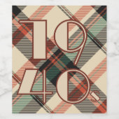 1940s Plaid Sticker (Enkel label)