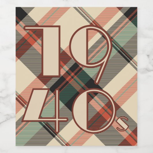 1940s Plaid Sticker (Enkel label)